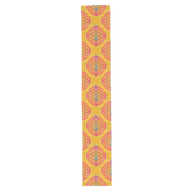 Flower Of Life / Blume des Lebens - seamless II Long Table Runner (Front)