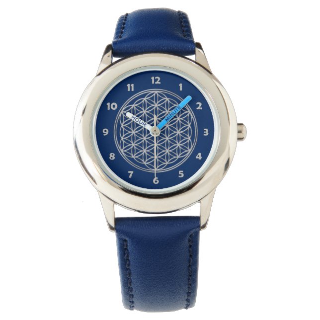 Flower Of Life / Blume des Lebens - shiny crystal Watch (Front)