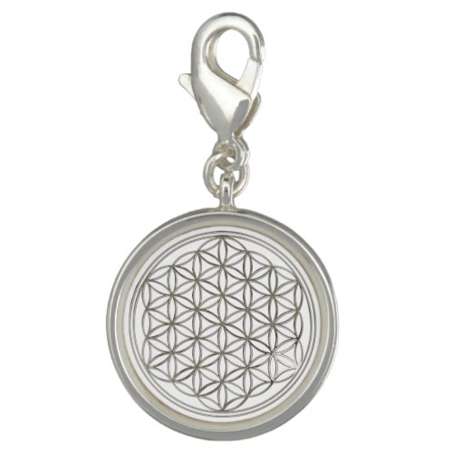 Flower of Life  Blume des Lebens_ silber Charm