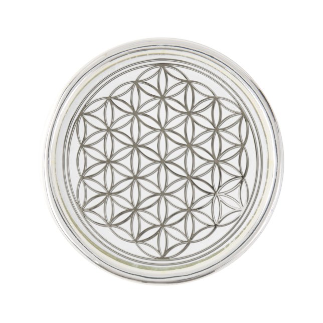Flower Of Life / Blume des Lebens - silver Lapel Pin (Front)