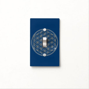 Flower of Life / Blume des Lebens - SILVER Light Switch Cover