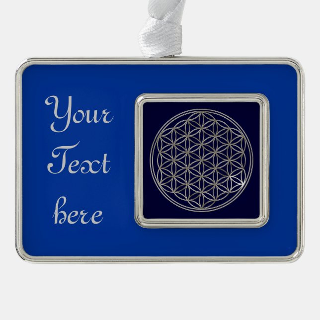 Flower Of Life / Blume des Lebens - silver Ornament (Front)