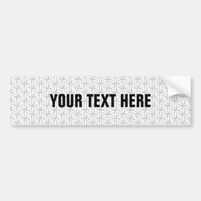 Flower of Life / Blume des Lebens - silver pattern Bumper Sticker (Front)