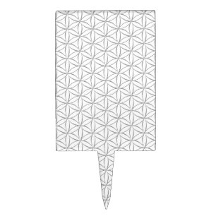 Flower of Life / Blume des Lebens - silver pattern Cake Topper