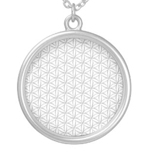 Flower of Life / Blume des Lebens - silver pattern Plated Necklace