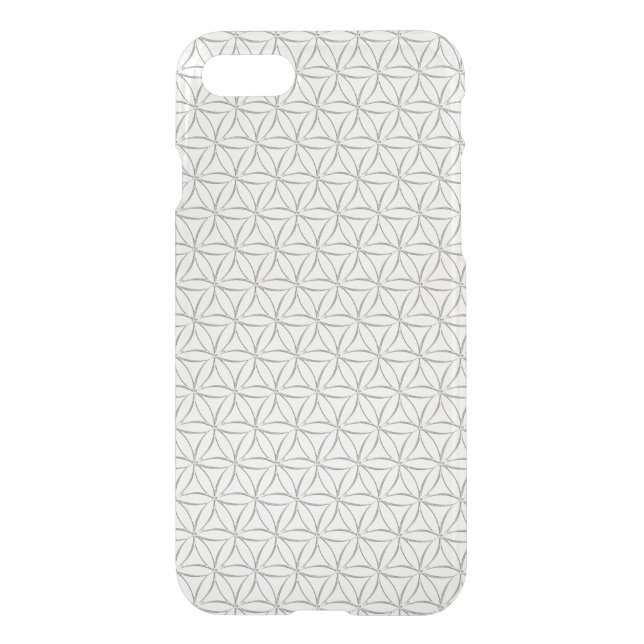 Flower Of Life / Blume des Lebens - silver pattern Uncommon iPhone Case (Back)