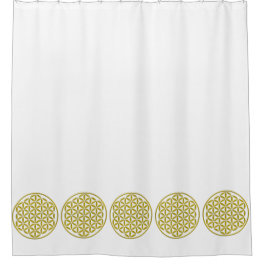 Flower Of Life / Blume des Lebens - stamp gold Shower Curtain