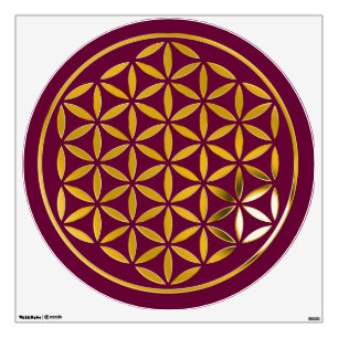 Flower of Life / Blume des Lebens - stamp GOLD Wall Decal