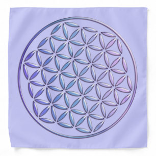 Flower of Life / Blume des Lebens - stamp violet Bandana