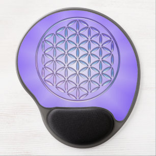 Flower of Life / Blume des Lebens - stamp violet Gel Mouse Pad