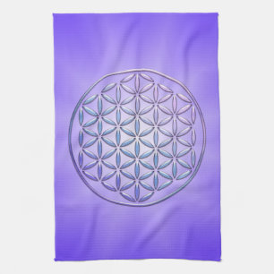 Flower of Life / Blume des Lebens - stamp violet Towel