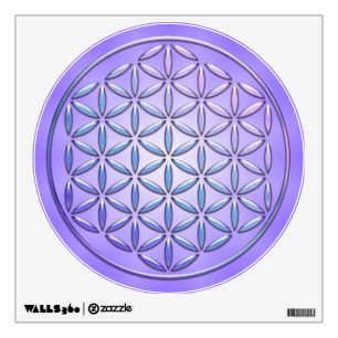 Flower of Life / Blume des Lebens - stamp violet Wall Decal