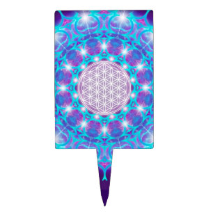 FLOWER OF LIFE/Blume des Lebens Stars Mandala Cake Topper