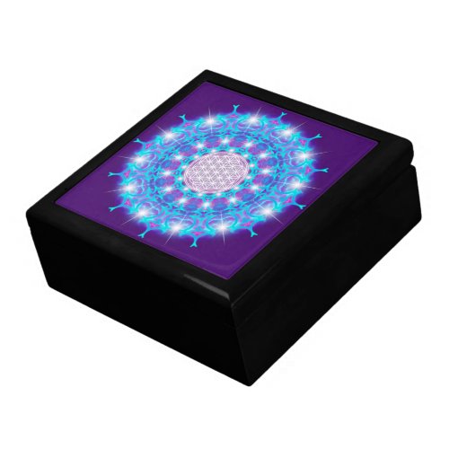 FLOWER OF LIFEBlume des Lebens Stars Mandala Keepsake Box