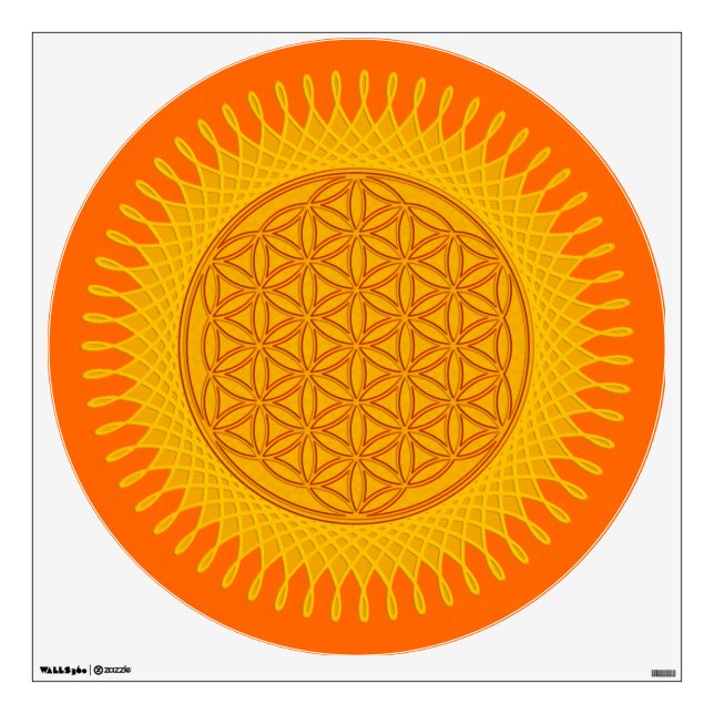 Flower of Life / Blume des Lebens - SUNNY Wall Sticker (Front)