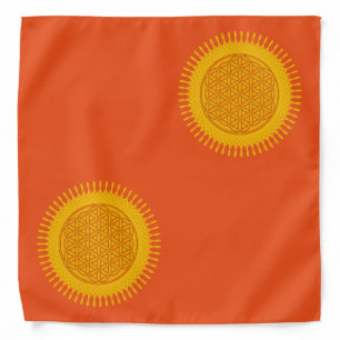 Flower Of Life / Blume des Lebens - SUNNY yellow Bandana