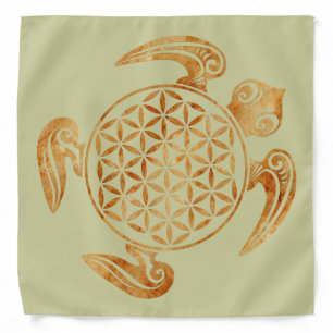 Flower of Life / Blume des Lebens - turtle stone Bandana