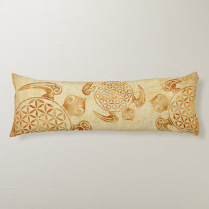 Flower of Life / Blume des Lebens - turtle stone Body Pillow