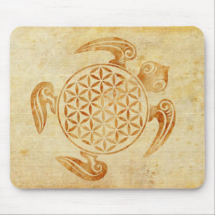 Flower of Life / Blume des Lebens - turtle stone Mouse Pad