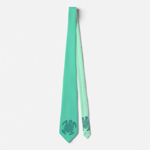 Flower of Life / Blume des Lebens turtle turquoise Neck Tie