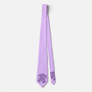 Flower of Life / Blume des Lebens - turtle violet Tie