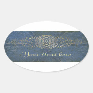 Flower of Life / Blume des Lebens - vintage IX Oval Sticker