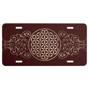 Flower of Life / Blume des Lebens - vintage X License Plate