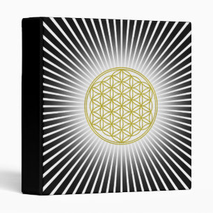 Flower Of Life / Blume des Lebens - white rays Binder