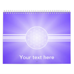 Flower of Life / Blume des Lebens - white transpa. Calendar
