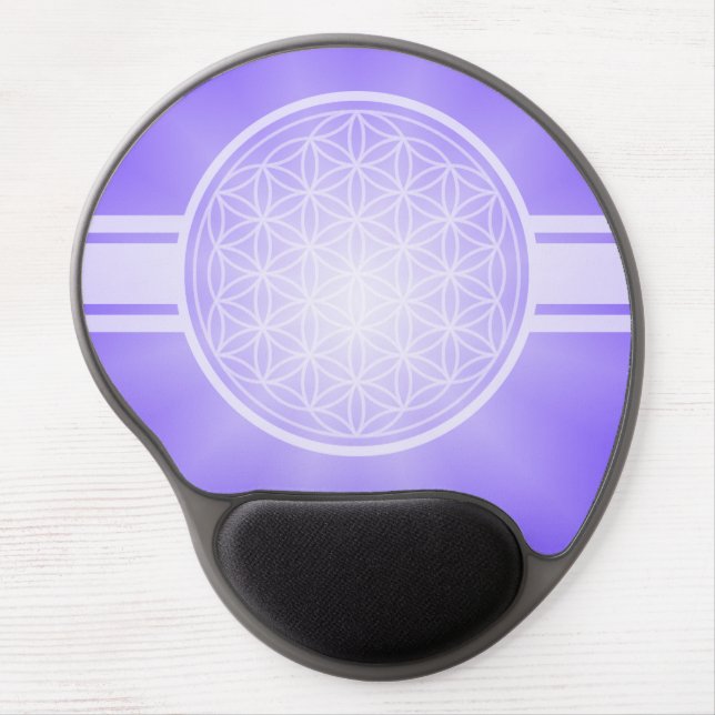Flower of Life / Blume des Lebens - white transpa. Gel Mouse Pad (Front)