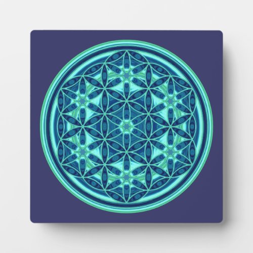 Flower Of Life _ Button Style 01 Plaque