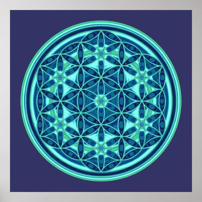 Flower Of Life - Button Style 01 Poster (Front)