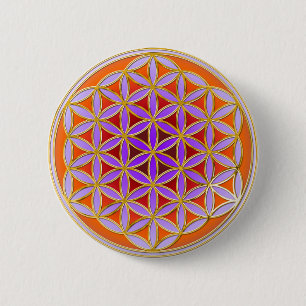 Flower Of Life - Button Style 04