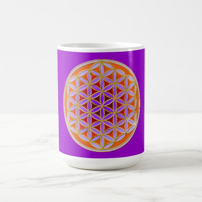 Flower Of Life - Button Style 04 Coffee Mug (Center)
