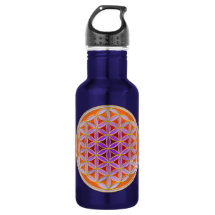Flower Of Life - Button Style 04 Water Bottle