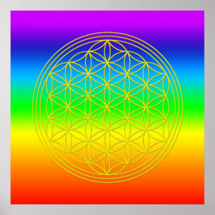 Flower of life chakra 2 poster