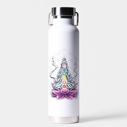 Flower of life chakra goddess bottle