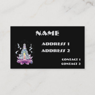 Flower of life chakra goddess business card