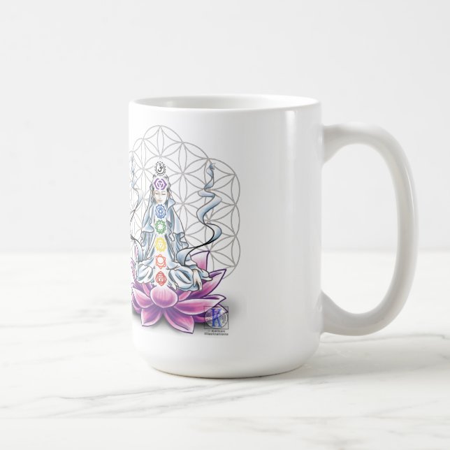 Flower of life, chakra, goddess classic mug (Right)