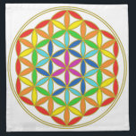 Flower of Life Chakra Napkin<br><div class="desc">Adding or changing text is free. Don't see what you want? Contact me at barb@angelsmadesimple.com</div>