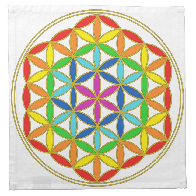 Flower of Life Chakra Napkin (Front)