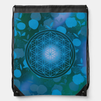 flower of life, chakra,zen,sacred geometric, drawstring bag