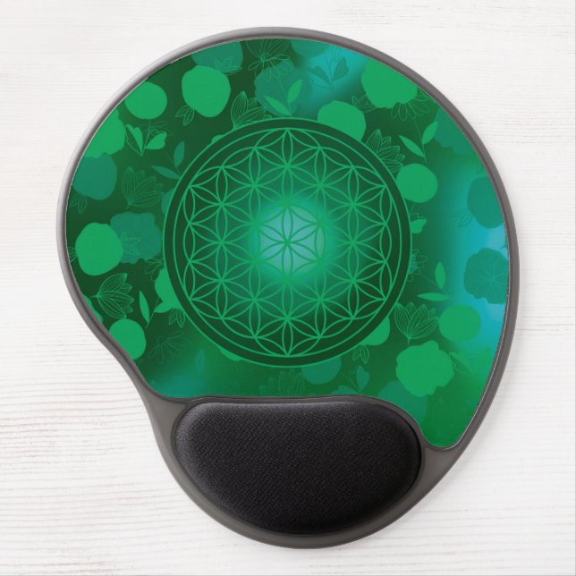 flower of life, chakra,zen,sacred geometric, purif gel mouse pad (Front)
