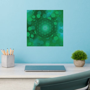 flower of life, chakra,zen,sacred geometric, purif wall decal 