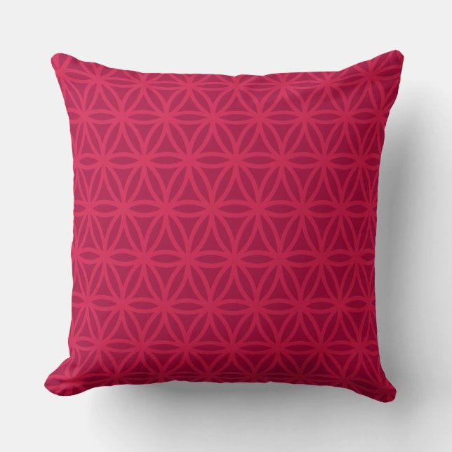 Flower of Life Circle Pattern Throw Pillow (Front)