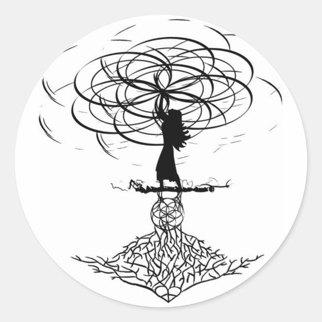Flower of Life Classic Round Sticker (Front)