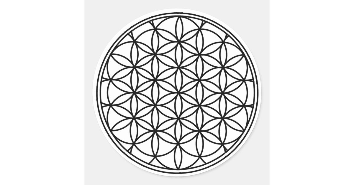 Flower of Life Classic Round Sticker | Zazzle