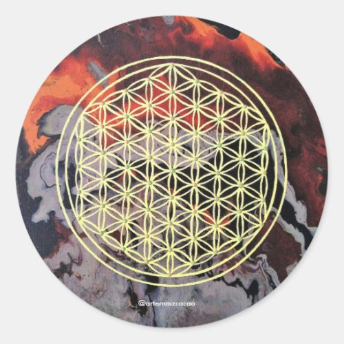 Flower of Life Classic Round Sticker