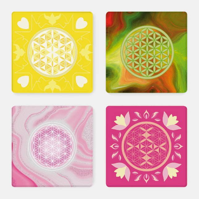Flower of life coaster set (Set)