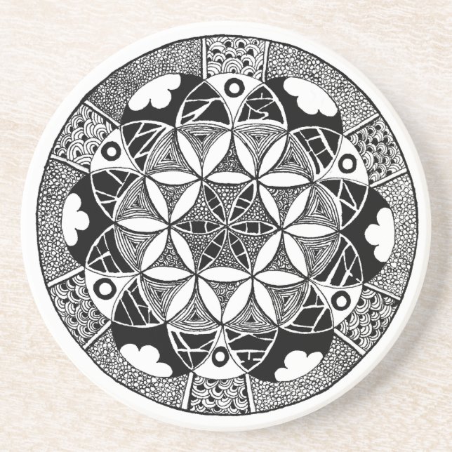 Flower of Life Coaster white border (Front)